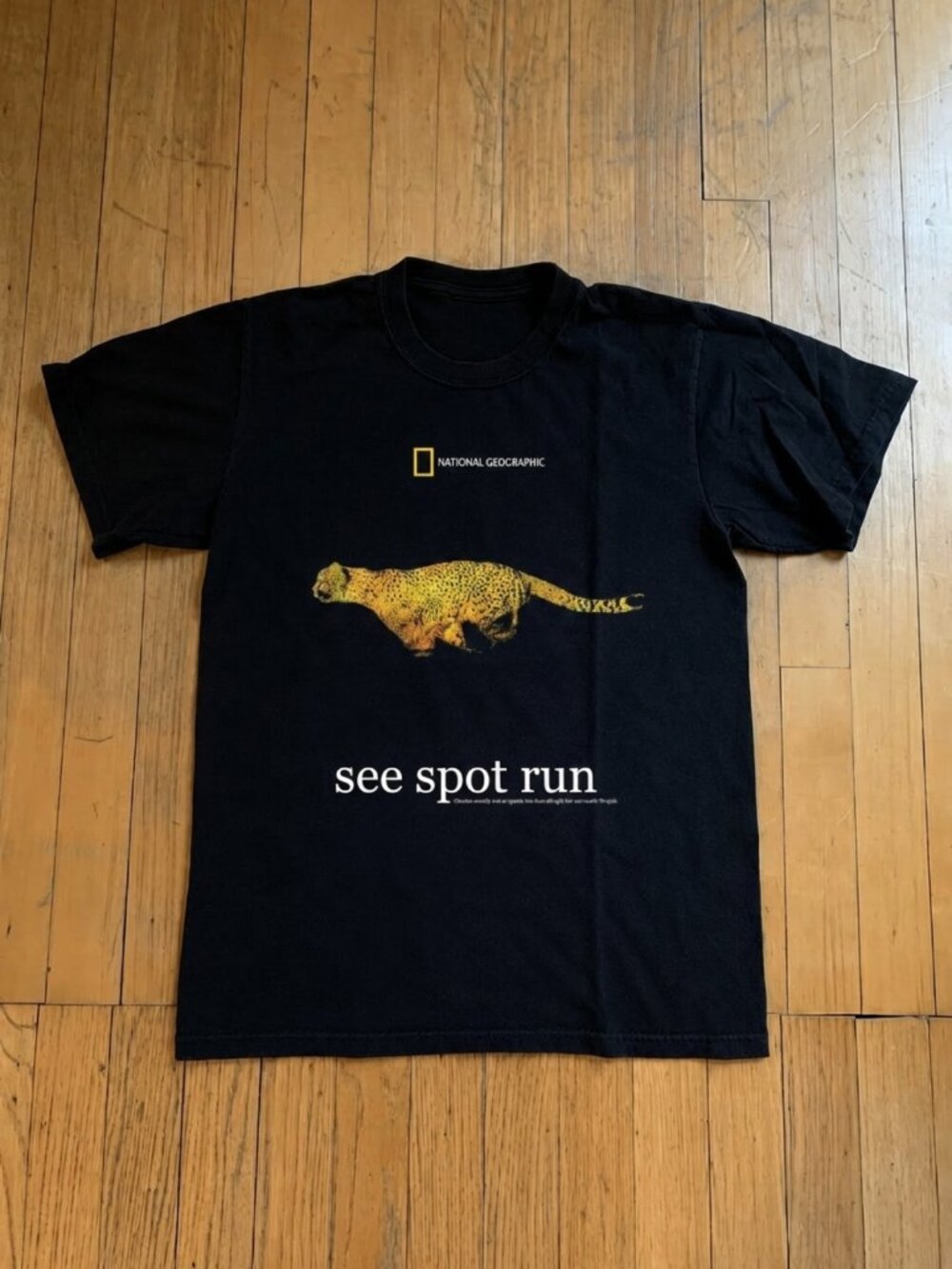 Nat Geo Graphic Tee Cheetah See Spot Run T-shirt Reprint